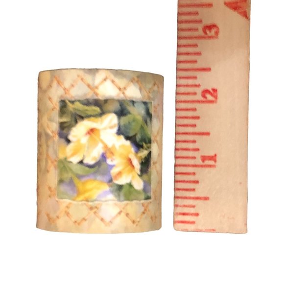 Vintage Keller-Charles Napkin Rings Set of 8 Used Floral Made in Italy - Picture 6 of 15